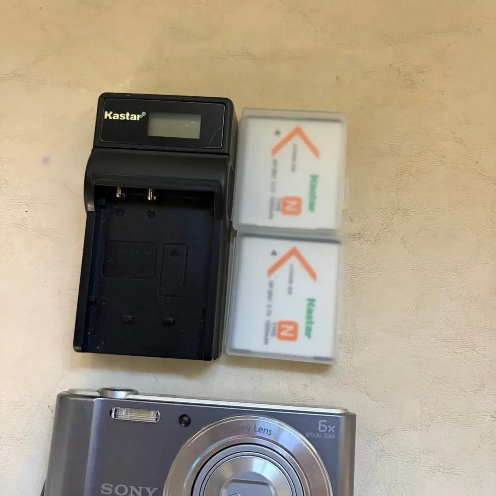 Y2K Sony Cyber Shot Digital Camera DSC-W810 Steady Shot 20.1 MP Bundle